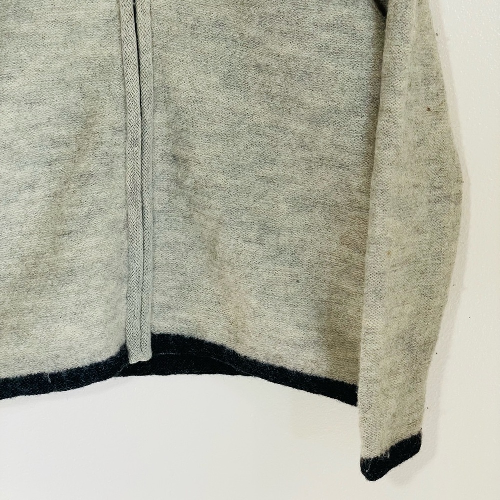 Weathervane S Gray Wool Full Zip Sweater Jacket - Picture 3 of 9